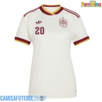 Camisa de time de futebol Espanha Pedri Gonzalez #20 Replicas 2º Equipamento Feminina Mundo 2026 Manga Curta